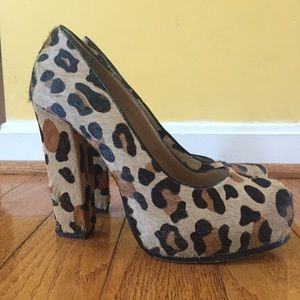 Steve Madden Cheetah Pony Hair Pumps